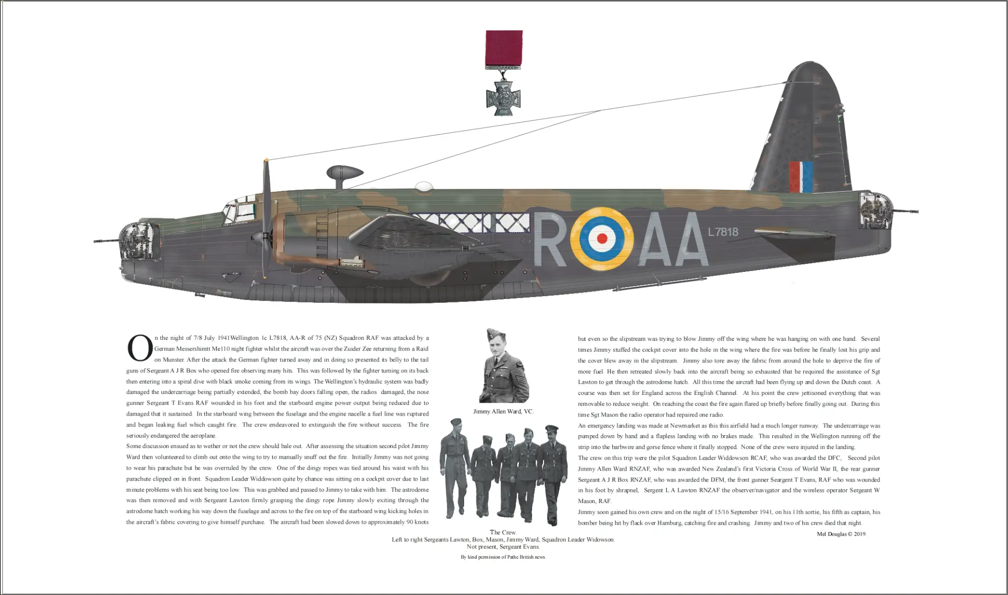 Jimmy Ward, VC aviation print